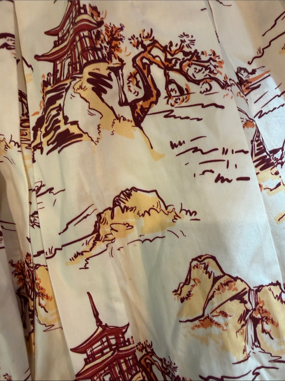 Buru Smocked Waist Midi Skirt Chinoiserie Print | NWT Size Small - Picture 3 of 3